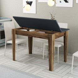 Mesa de cocina Kiev 504 antracita nogal Practica Hogar