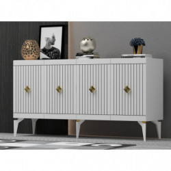 Aparador Midas Blanco Oro Practica Hogar