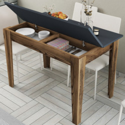 Mesa de cocina Kiev 504 antracita nogal Practica Hogar