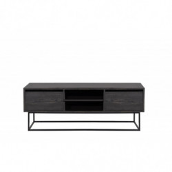 Mueble TV Escape 140 negro marrón oscuro Practica Hogar