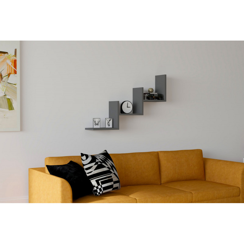 Estante de pared Mist antracita Practica Hogar Estante de pared Mist antracita Practica Hogar
