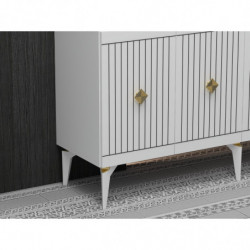 Aparador Midas Blanco Oro Practica Hogar