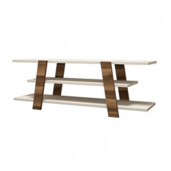 Mueble TV Flower crema nogal Practica Hogar