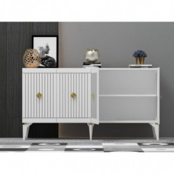 Aparador Midas Blanco Oro Practica Hogar
