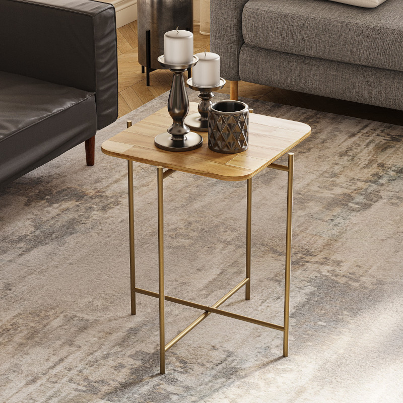 Mesa de centro Shb-005-A Oro Natural Practica Hogar Mesa de centro Shb-005-A Oro Natural Practica Hogar
