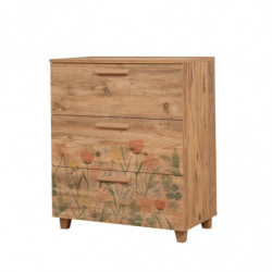 Cómoda Leva Gravis Tulip pino atlántico Practica Hogar