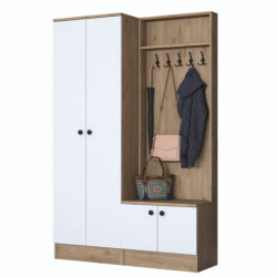 Recibidor P6-M11-2389 blanco nogal Practica Hogar