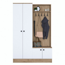 Recibidor P6-M11-2389 blanco nogal Practica Hogar