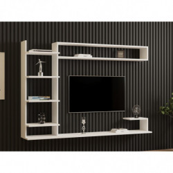 Mueble TV con estante Noble blanco Practica Hogar