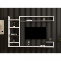 Mueble TV con estante Noble blanco Practica Hogar