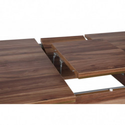 Mesa de comedor extensible Damla-1103 dorado nogal Practica Hogar
