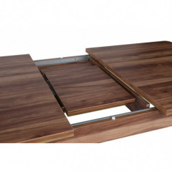 Mesa de comedor extensible Damla-1103 dorado nogal Practica Hogar