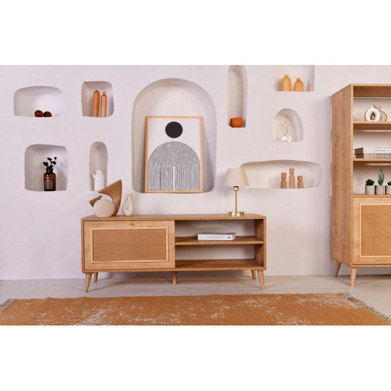 Mueble TV Jüt 140 roble Practica Hogar Mueble TV Jüt 140 roble Practica Hogar