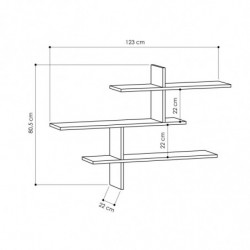 Estante de pared Leo blanco Practica Hogar