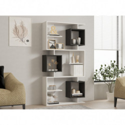 Librería icardi antracita blanco Practica Hogar