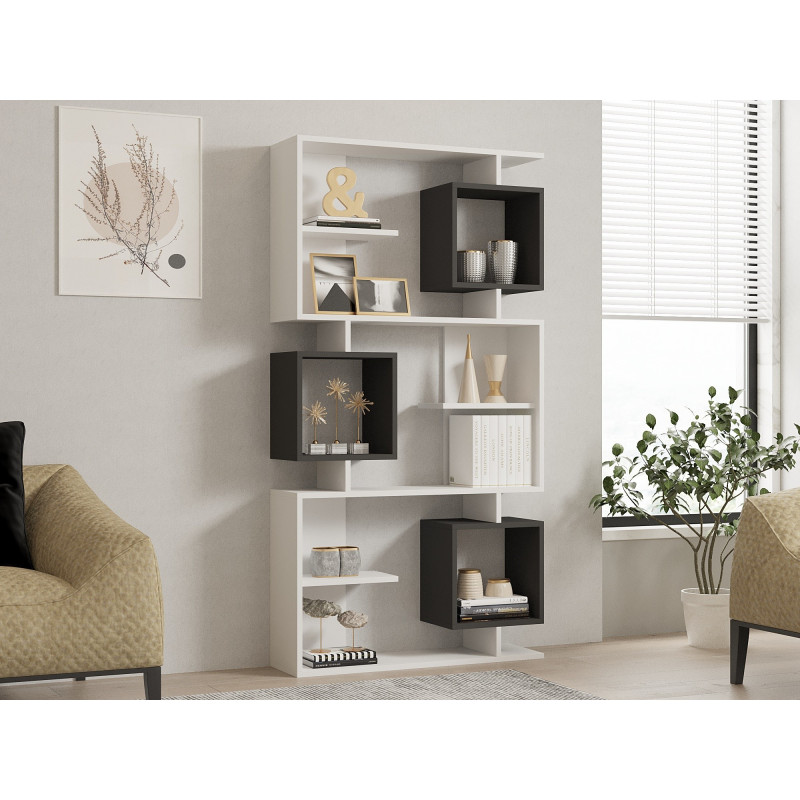 Librería icardi antracita blanco Practica Hogar Librería icardi antracita blanco Practica Hogar