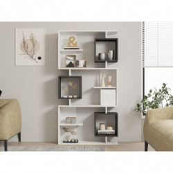 Librería icardi antracita blanco Practica Hogar