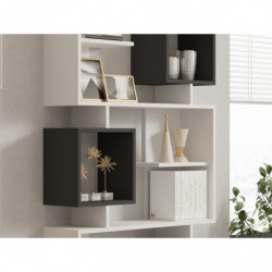 Librería icardi antracita blanco Practica Hogar