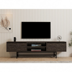 Mueble TV con estante Tauber antracita Practica Hogar