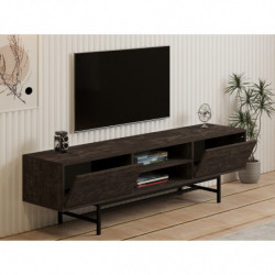 Mueble TV con estante Tauber antracita Practica Hogar