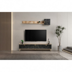 Mueble TV con estante Sumer E4030 mármol roble Practica Hogar