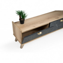 Mueble TV con estante Sumer E4030 mármol roble Practica Hogar