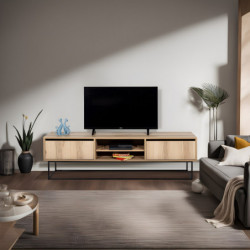 Mueble TV Escape 180 negro fieltro Practica Hogar
