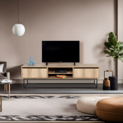 Mueble TV Escape 180 negro fieltro Practica Hogar