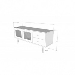 Mueble TV Patara 140 roble Practica Hogar