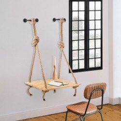 Estante de pared CM-001 madera negro Practica Hogar