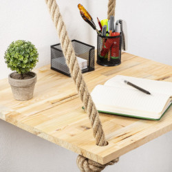 Estante de pared CM-001 madera negro Practica Hogar