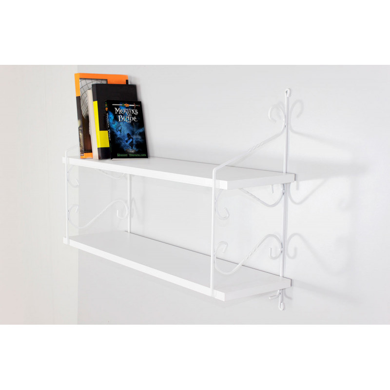 Estante de pared Seramoni 2 blanco Practica Hogar Estante de pared Seramoni 2 blanco Practica Hogar