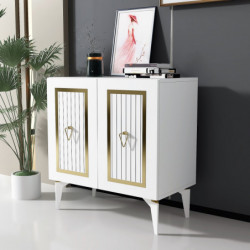 Aparador Capri Blanco Oro Practica Hogar