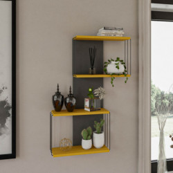 Estante de pared Destan amarillo Practica Hogar