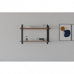 Estante de pared Abat nogal Practica Hogar