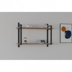 Estante de pared Abat nogal Practica Hogar