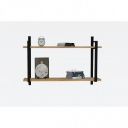 Estante de pared Abat nogal Practica Hogar