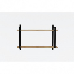 Estante de pared Abat nogal Practica Hogar
