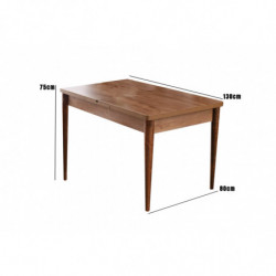 Mesa de comedor extensible Ahshap Kelebek-1231 nogal Practica Hogar