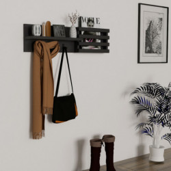 Perchero de pared Huso antracita Practica Hogar