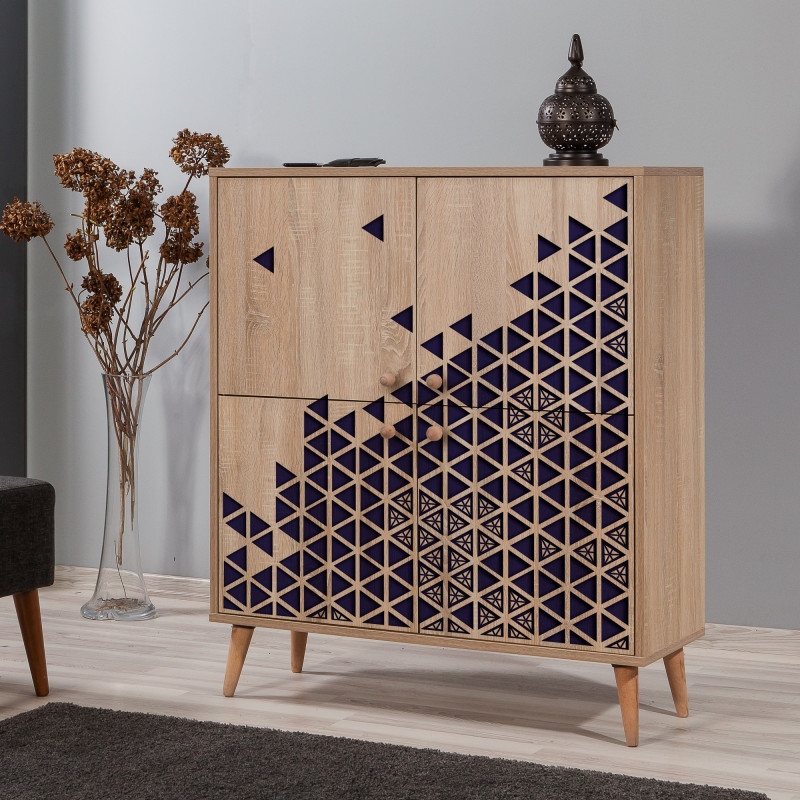 Mueble auxiliar Multilux-123 sonoma roble Practica Hogar Mueble auxiliar Multilux-123 sonoma roble Practica Hogar