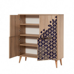 Mueble auxiliar Multilux-123 sonoma roble Practica Hogar