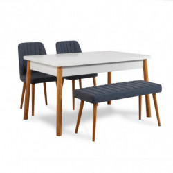 Set mesa y sillas (4 piezas) Costa Atlantic pino atlántico azul marino Practica Hogar