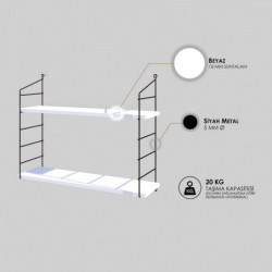 Estante de pared Armoni 2 blanco Practica Hogar