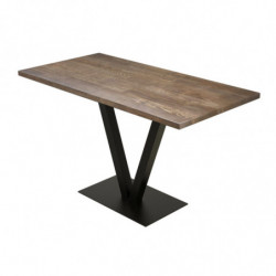 Mesa comedor Sun Tabl negro nogal Practica Hogar