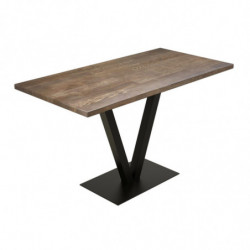 Mesa comedor Sun Tabl negro nogal Practica Hogar