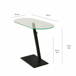 Mesa de centro Ovale Lungo negro Practica Hogar