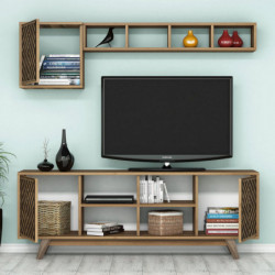 Conjunto de muebles de salón İnci nogal Practica Hogar