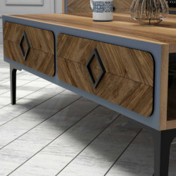 Conjunto de muebles de salón Samba azul nogal Practica Hogar