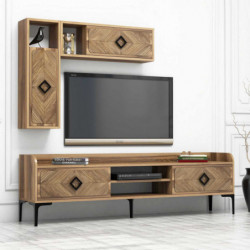 Conjunto de muebles de salón Samba nogal Practica Hogar